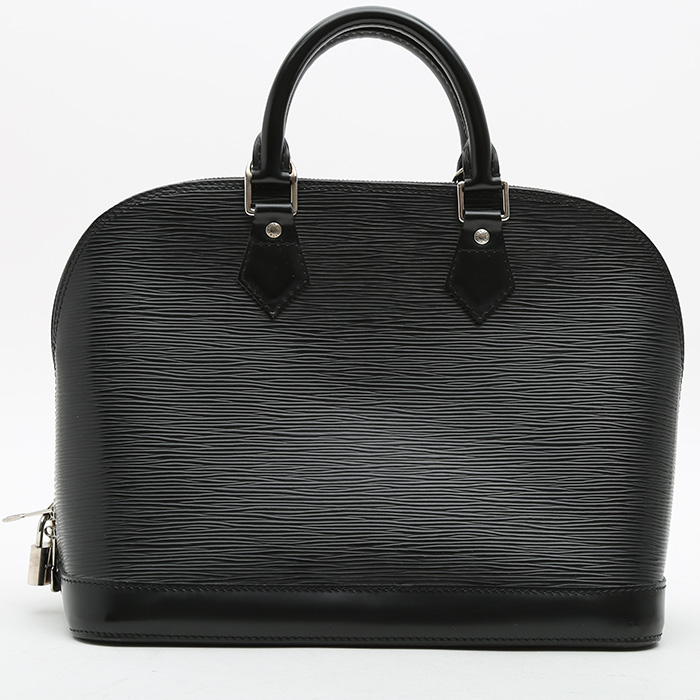 Louis Vuitton  Alma small model  handbag  in black epi leather - Detail D7
