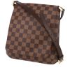 Louis Vuitton  Musette shoulder bag  in ebene damier canvas  and brown leather - 00pp thumbnail