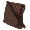 Louis Vuitton  Musette shoulder bag  in ebene damier canvas  and brown leather - Detail D3 thumbnail
