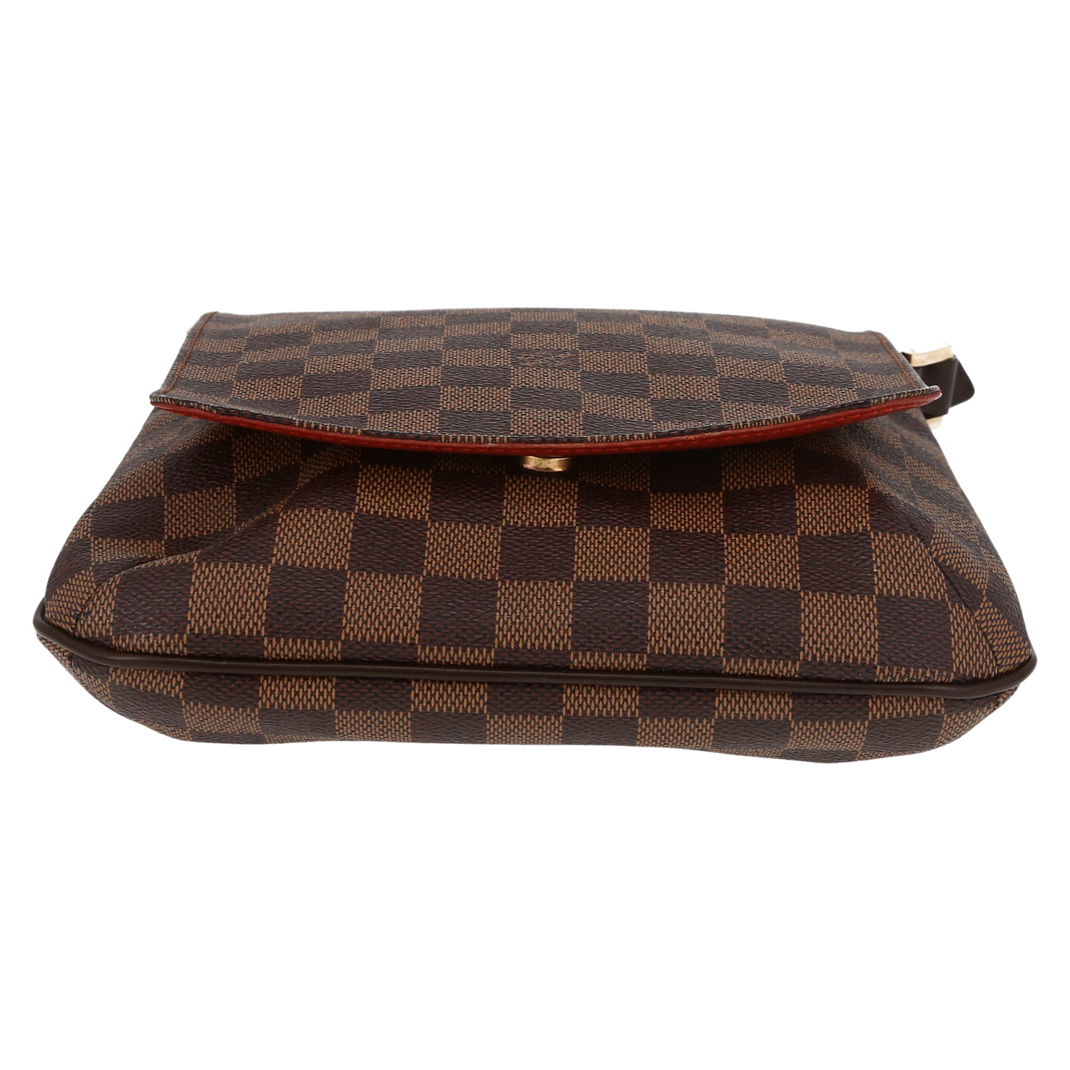 Louis Vuitton  Musette shoulder bag  in ebene damier canvas  and brown leather - Detail D4