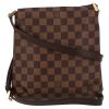 Louis Vuitton  Musette shoulder bag  in ebene damier canvas  and brown leather - Detail D7 thumbnail