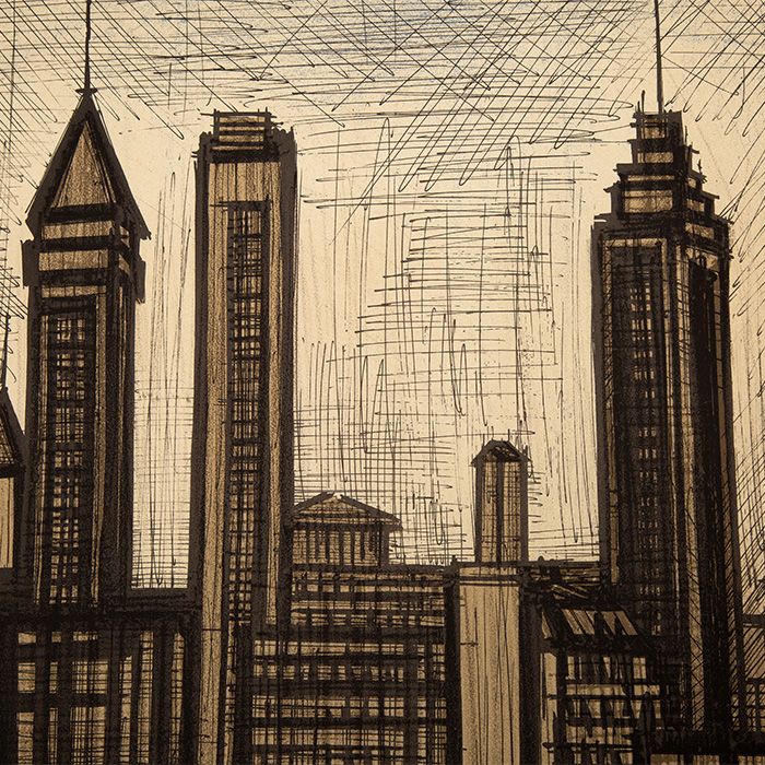 Bernard Buffet, "New York", lithographie en sept couleurs sur papier, signée et annotée EA, de 1967 - Detail D1