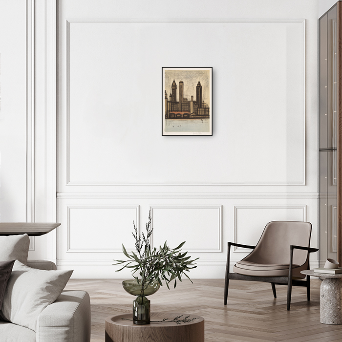 Bernard Buffet, "New York", lithograph in seven colors on paper, signed and annoted EA, of 1967 - Detail D4