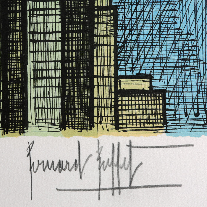 Bernard Buffet (1928-1999), La Statue de la Liberté - 1986, Lithograph in colors on paper