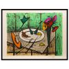 Bernard Buffet, "Nature morte aux Anémones", lithograph in colors on paper, signed and annotated EA, of 1986 - 00pp thumbnail