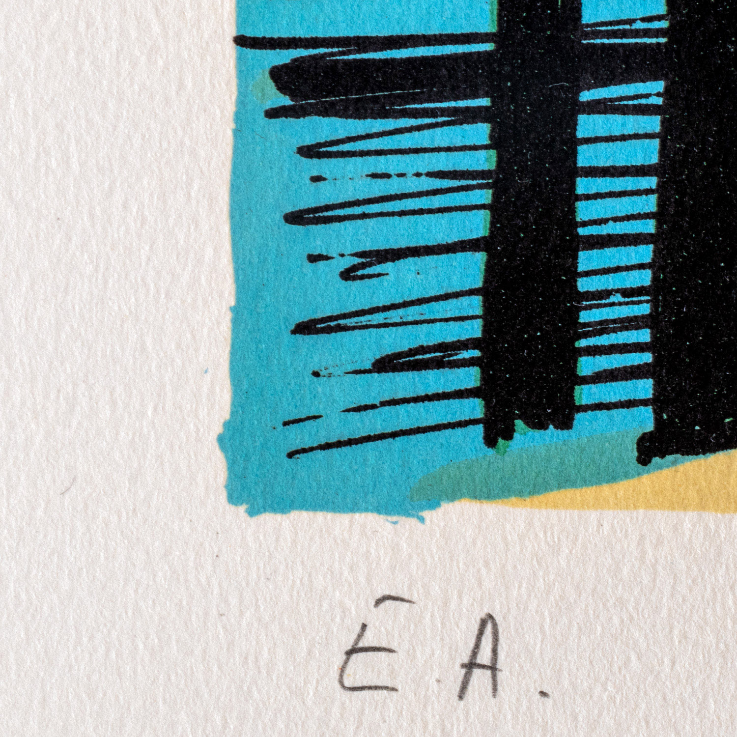 Bernard Buffet (1928-1999), Le Negresco - 1986, Lithograph in colors on paper - Detail D3