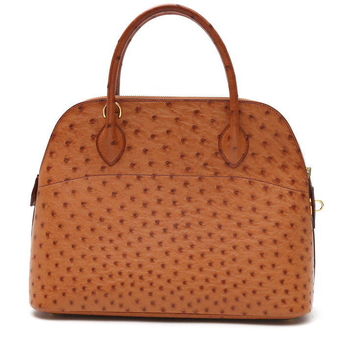 Sac à main Hermès  Bolide 31 cm en autruche gold - Detail D8