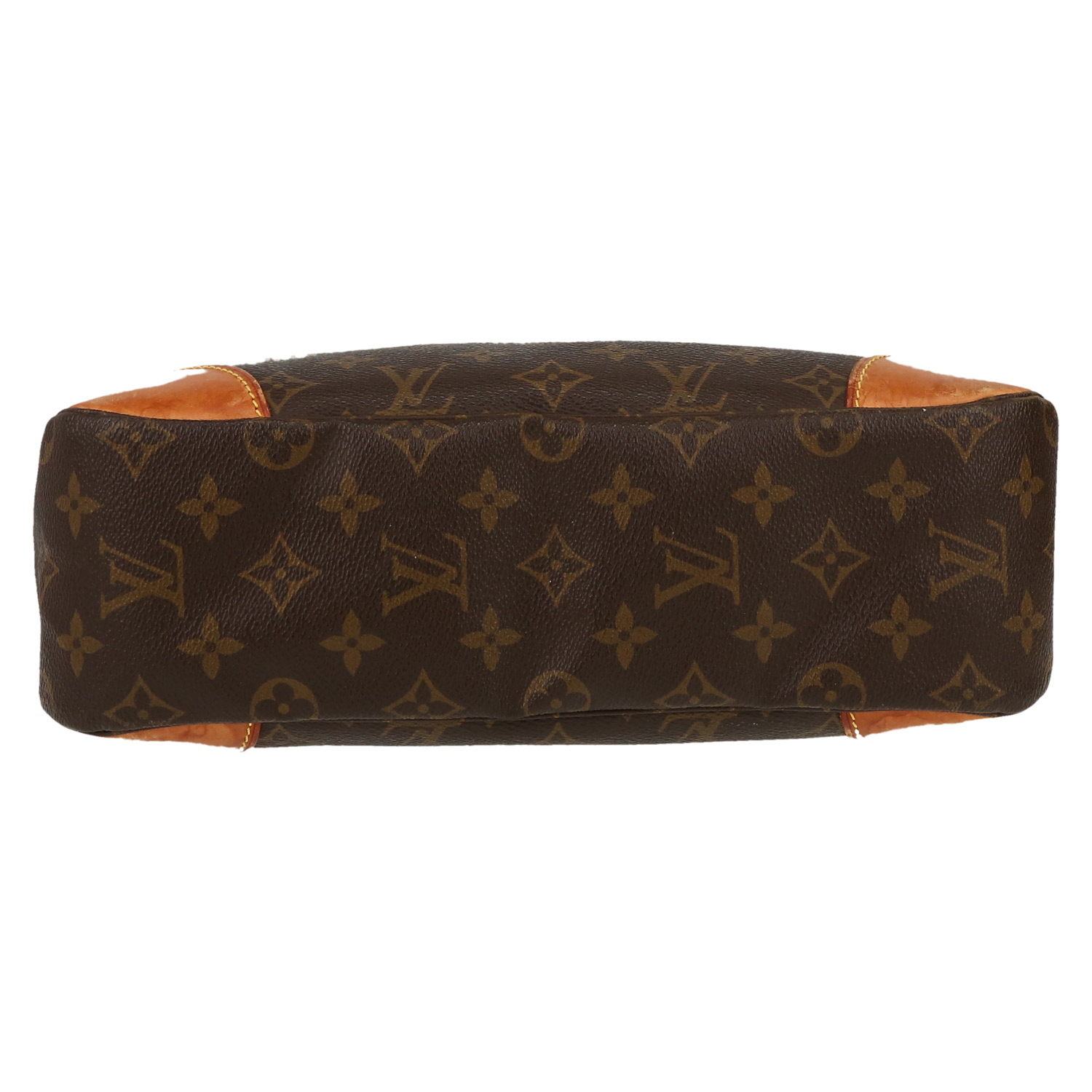 Sac bandoulière Louis Vuitton  Boulogne en toile monogram marron et cuir naturel - Detail D1