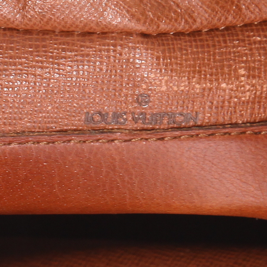 Bolso bandolera Louis Vuitton  Boulogne en lona Monogram marrón y cuero natural - Detail D2