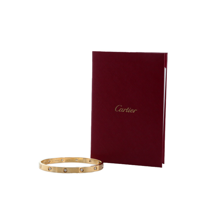 Brazalete Cartier Love 10 diamants de oro amarillo y diamantes