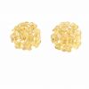 Paire de clips d'oreilles Hortensia Vintage  en or jaune - 360 thumbnail