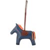 Hermès Rodeo bag accessory in navy blue, brown and orange tricolor  leather - 00pp thumbnail