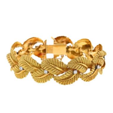 Bracciale Vintage  in oro giallo e diamanti