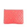 Chanel  Pochette pouch  in pink quilted leather - 360 thumbnail