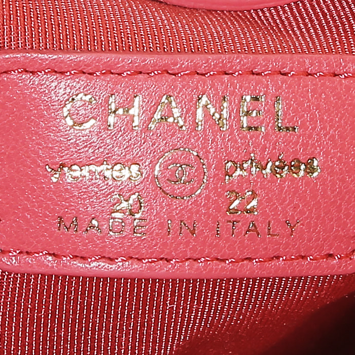 Pochette Chanel  Pochette in pelle trapuntata rosa - Detail D3