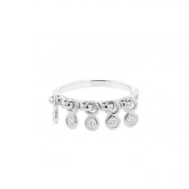 Sortija Dior Coquine de oro blanco y diamantes