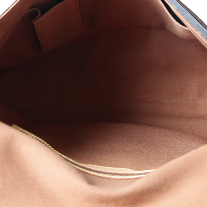 Louis Vuitton Abbesses shoulder bag in brown monogram canvas and natural leather - Detail D3