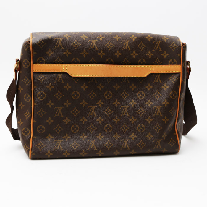 Louis Vuitton Abbesses shoulder bag in brown monogram canvas and natural leather - Detail D7