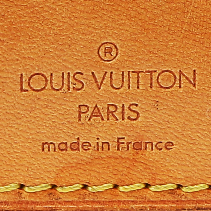 Maleta Louis Vuitton Valise en lona a cuadros ébano y cuero natural - Detail D4