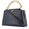 Louis Vuitton  Capucines MM handbag  in navy blue leather taurillon clémence  and beige python - 00pp thumbnail