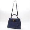 Hermès  Kelly 32 cm handbag  in indigo blue epsom leather - Detail D9 thumbnail