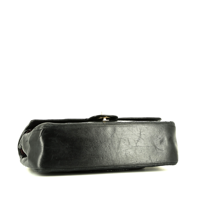 Chanel  Vintage handbag  in navy blue quilted leather - Detail D5