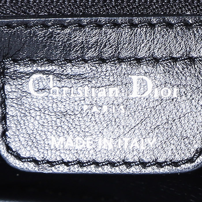 Dior  Rendez-vous handbag  in black leather cannage - Detail D4