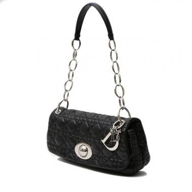 Dior  Rendez-vous handbag  in black leather cannage