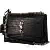 Saint Laurent  Sunset medium model  shoulder bag  in black leather - 00pp thumbnail