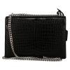 Saint Laurent  Sunset medium model  shoulder bag  in black leather - Detail D7 thumbnail