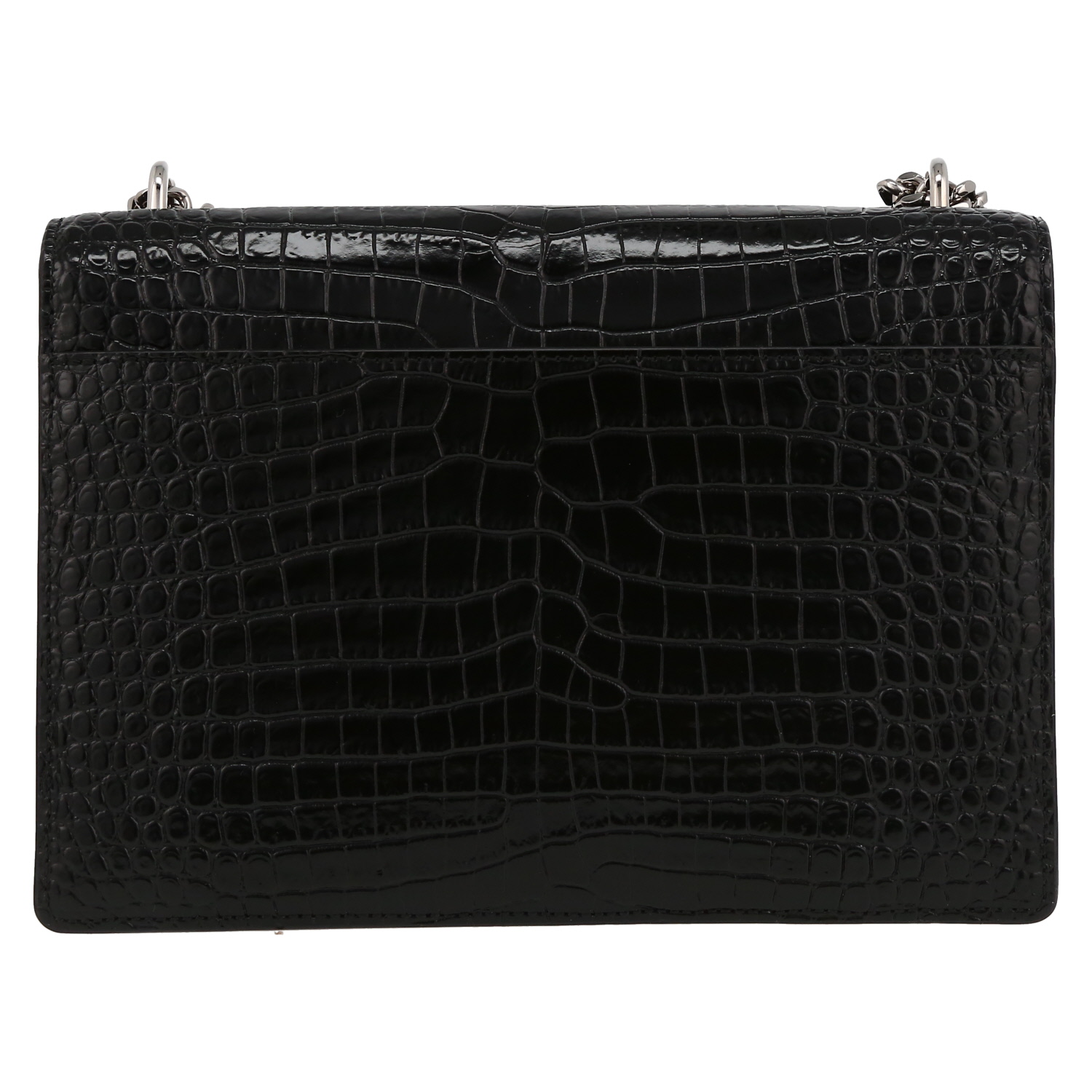 Borsa a tracolla Saint Laurent  Sunset modello medio  in pelle nera - Detail D7