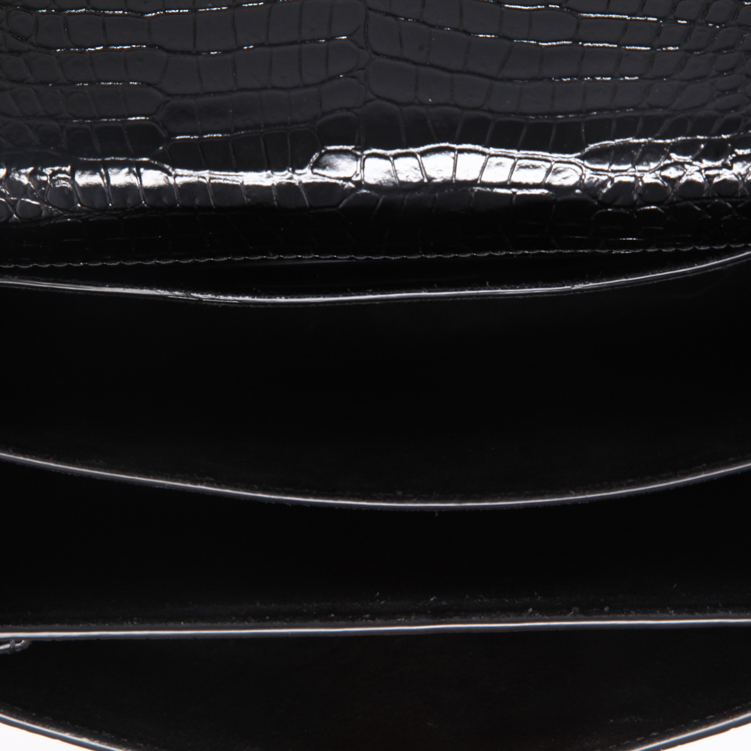 Bolso bandolera Saint Laurent  Sunset modelo mediano  en cuero negro - Detail D8
