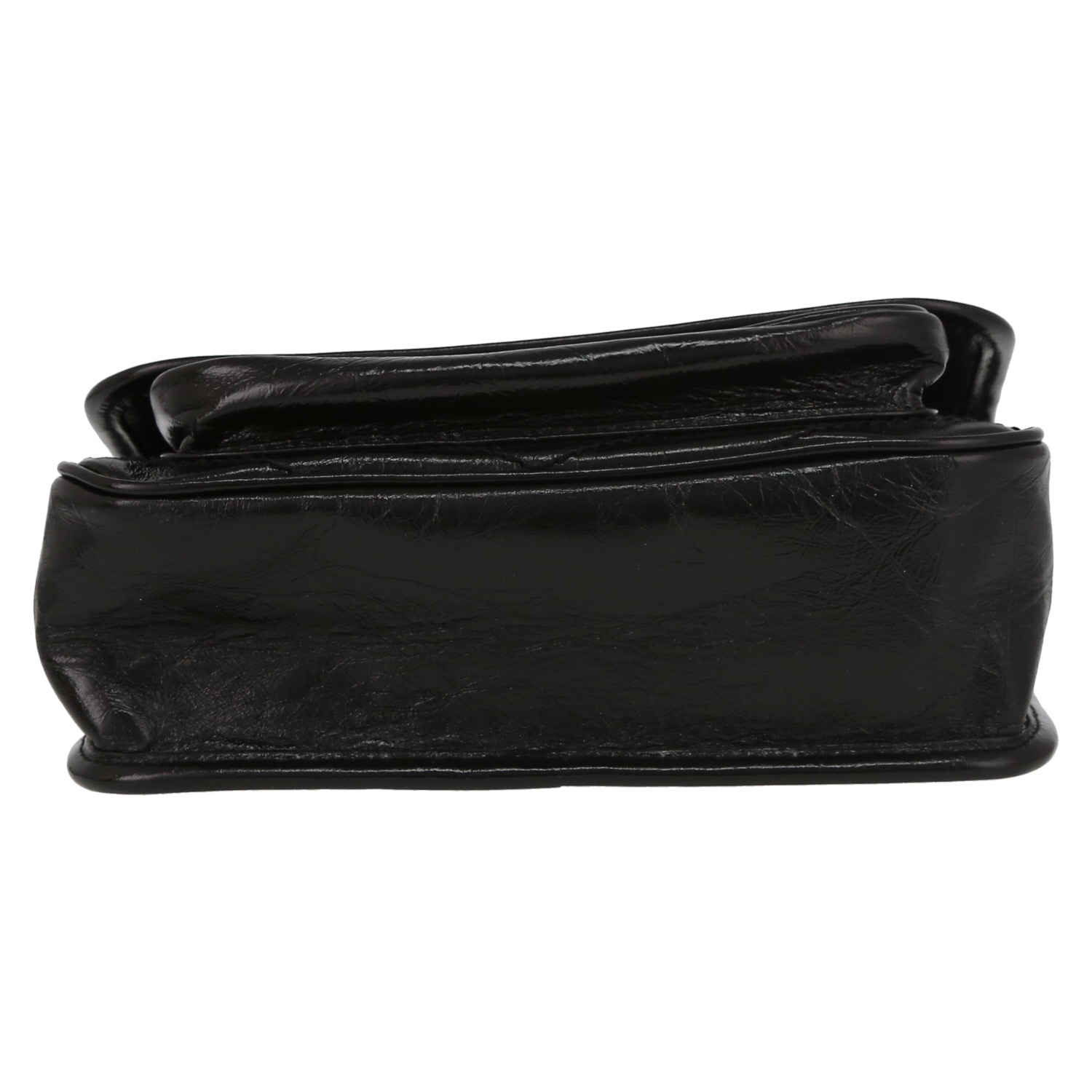 Bolso bandolera Saint Laurent  Niki Baby en cuero negro - Detail D4