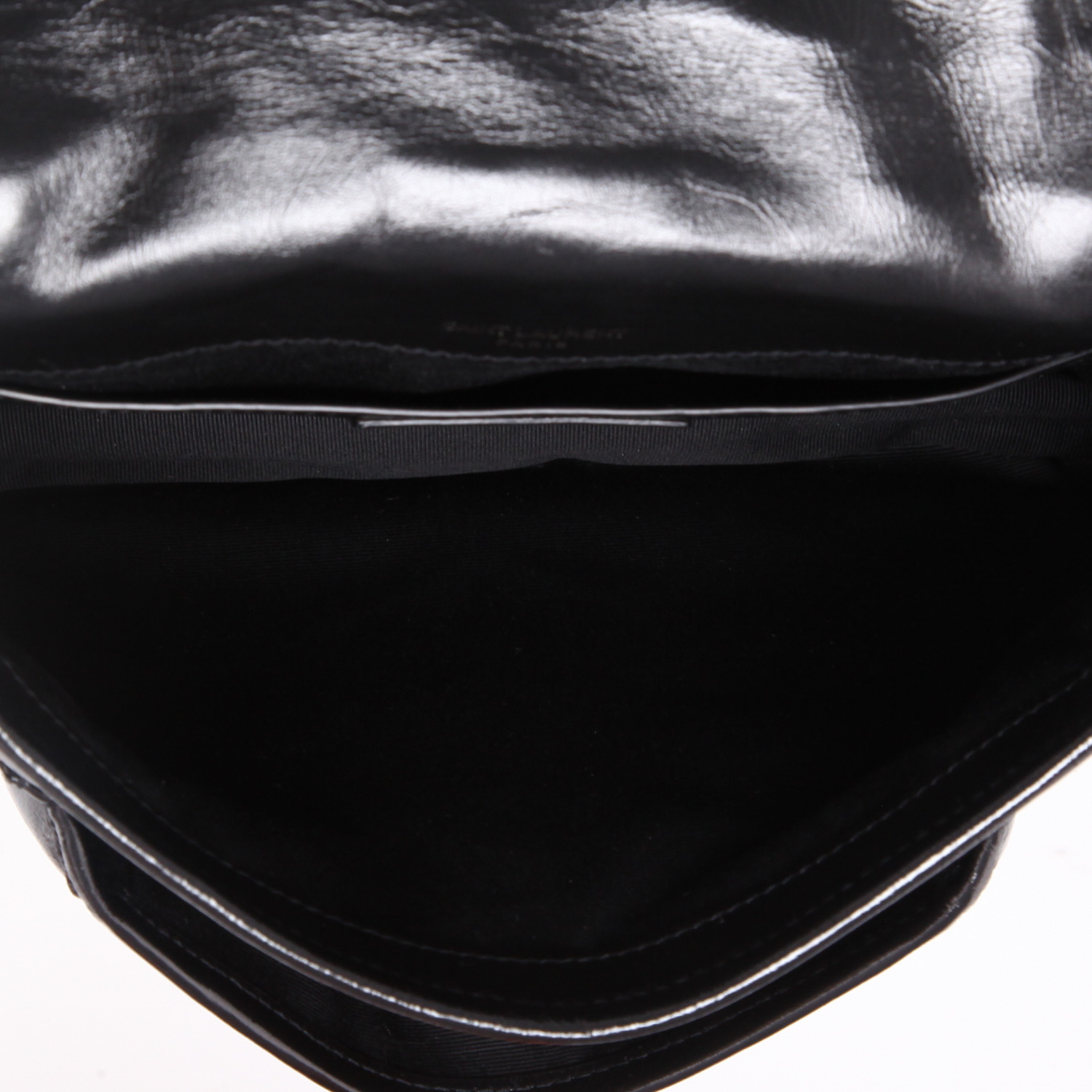Borsa a tracolla Saint Laurent  Niki Baby in pelle nera - Detail D8