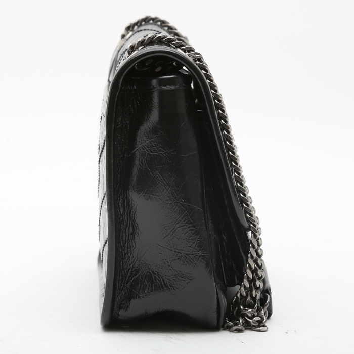 Saint Laurent Niki Baby shoulder bag in black leather - Detail D6