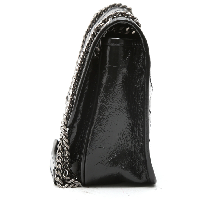 Saint Laurent Niki Baby shoulder bag in black leather - Detail D7