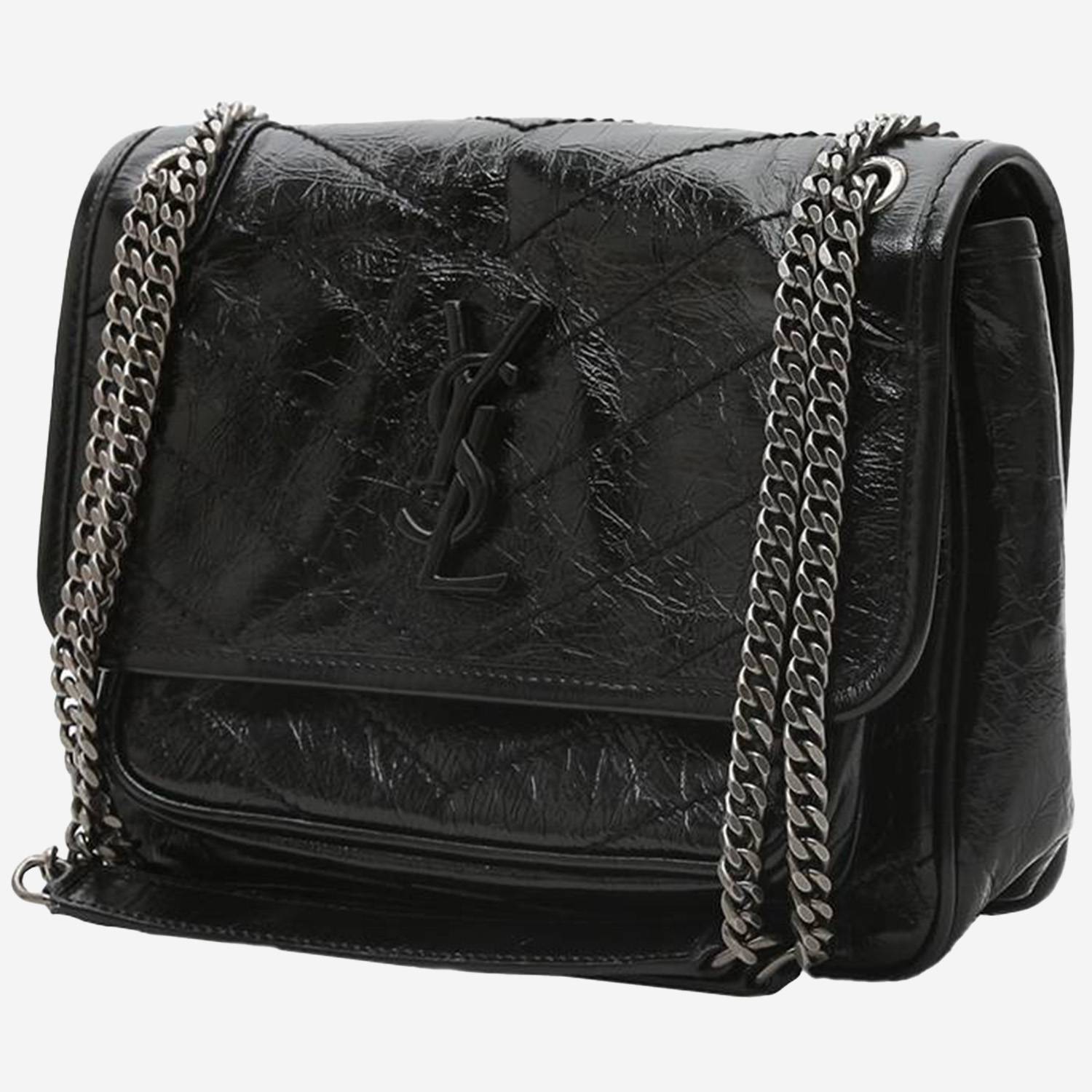 Sac bandoulière Saint Laurent  Niki Baby en cuir noir