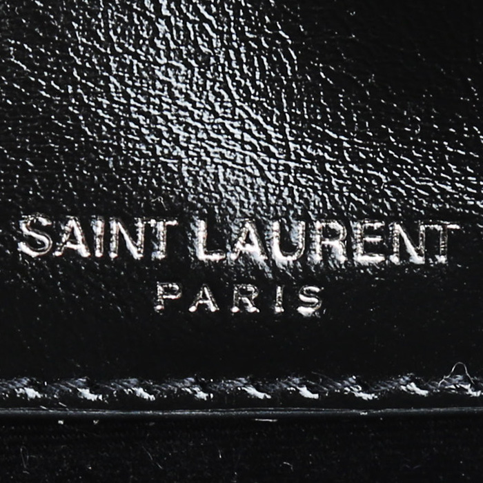 Sac bandoulière Saint Laurent Niki Baby en cuir noir - Detail D3