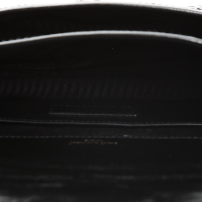 Sac bandoulière Saint Laurent Niki Baby en cuir noir - Detail D4