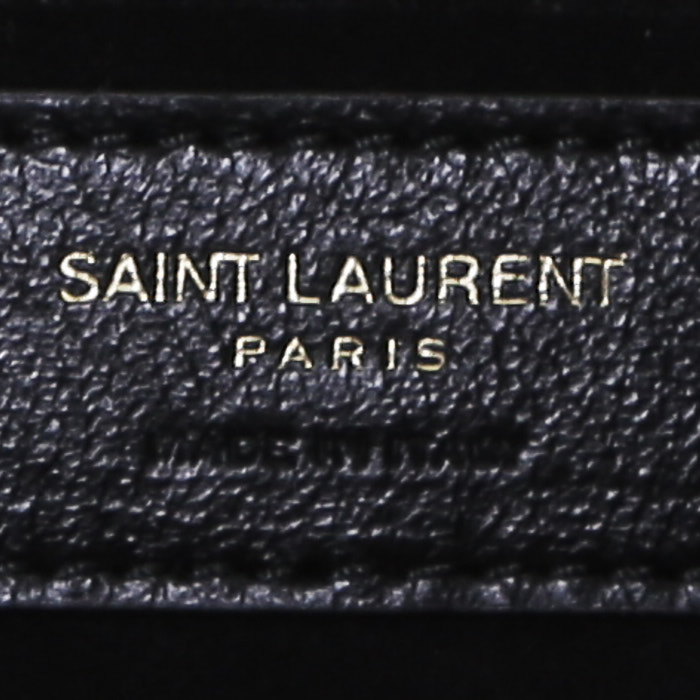 Saint Laurent  5 à 7 handbag  in black leather - Detail D4
