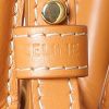 Bolso Cabás Celine  Vertical mini  en lona beige y cuero marrón - Detail D4 thumbnail