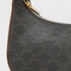 Borsa Celine  Ava modello medio  in tela "Triomphe" e pelle marrone - Detail D1 thumbnail