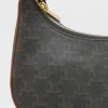 Celine  Ava medium model  handbag  "Triomphe" canvas  and brown leather - Detail D1 thumbnail