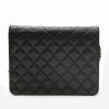 Chanel  Mademoiselle bag worn on the shoulder or carried in the hand  in black quilted leather - Detail D8 thumbnail