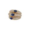 Cartier ring in yellow gold, diamonds and sapphires - 00pp thumbnail