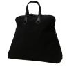 Bolsa de viaje Hermès  Heeboo en lona negra y cuero negro - 00pp thumbnail