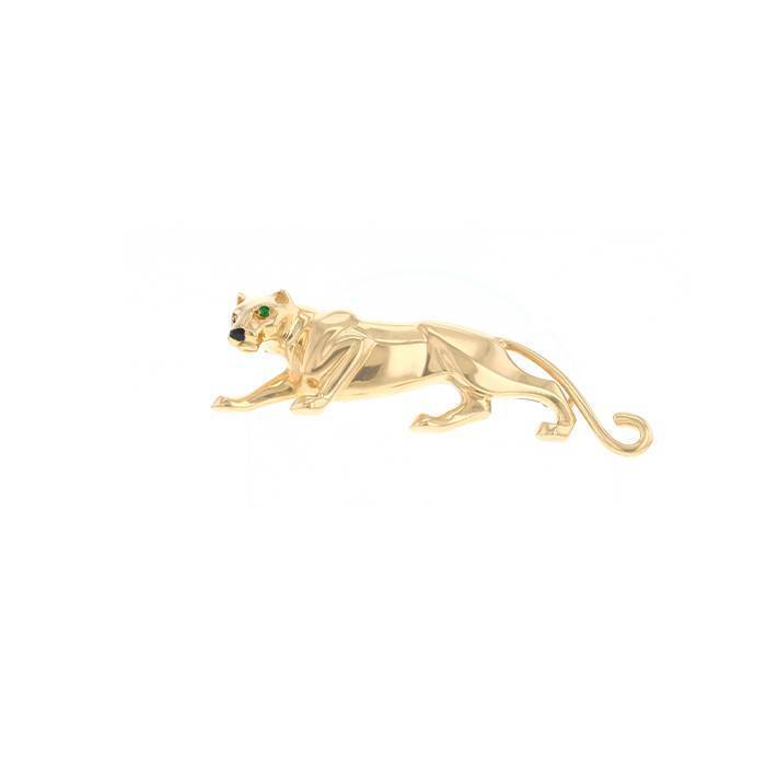 Cartier Panthère brooch in yellow gold, emerald and onyx - 00pp