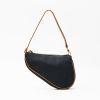 Dior  Saddle handbag  in blue denim canvas  and brown leather - Detail D8 thumbnail
