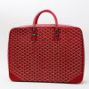 Goyard  Majordome suitcase  in red Goyard canvas  and red leather - Detail D7 thumbnail