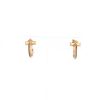 Paire de boucles d'oreilles Tiffany & Co T1 en or rose et diamants - 360 thumbnail